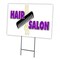 Signmission Hair Salon Yard Sign & Stake outdoor plastic coroplast window, C-1824 Hair Salon C-1824 Hair Salon - alternate 1